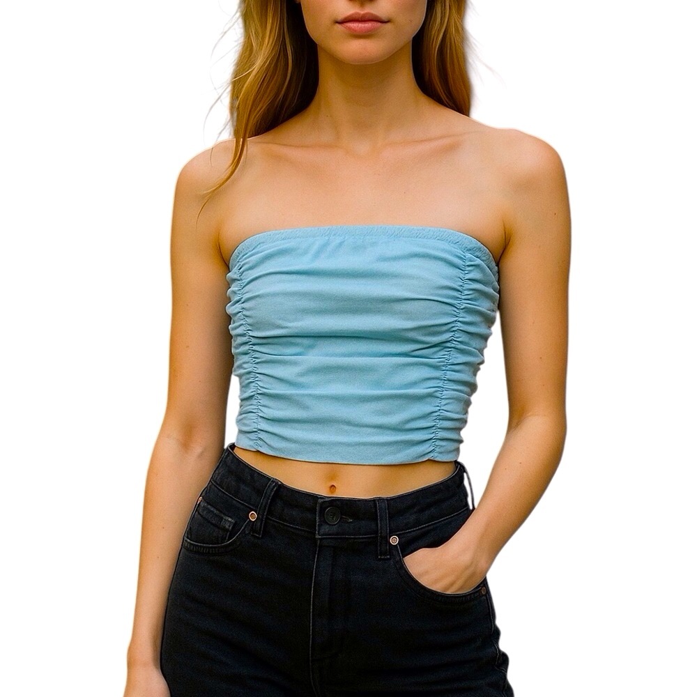 Free People Under It All Bandeau Top Women Color Women Color Pale Blue Size S